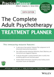 Adult Psychotherapy Treatment Planner – 6th Ed Jongsma Peterson |9781119629931|